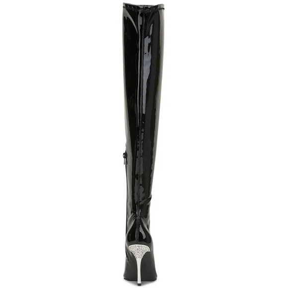 INC International Concepts Black Over the Knee Stiletto Boots - Picture 4 of 12